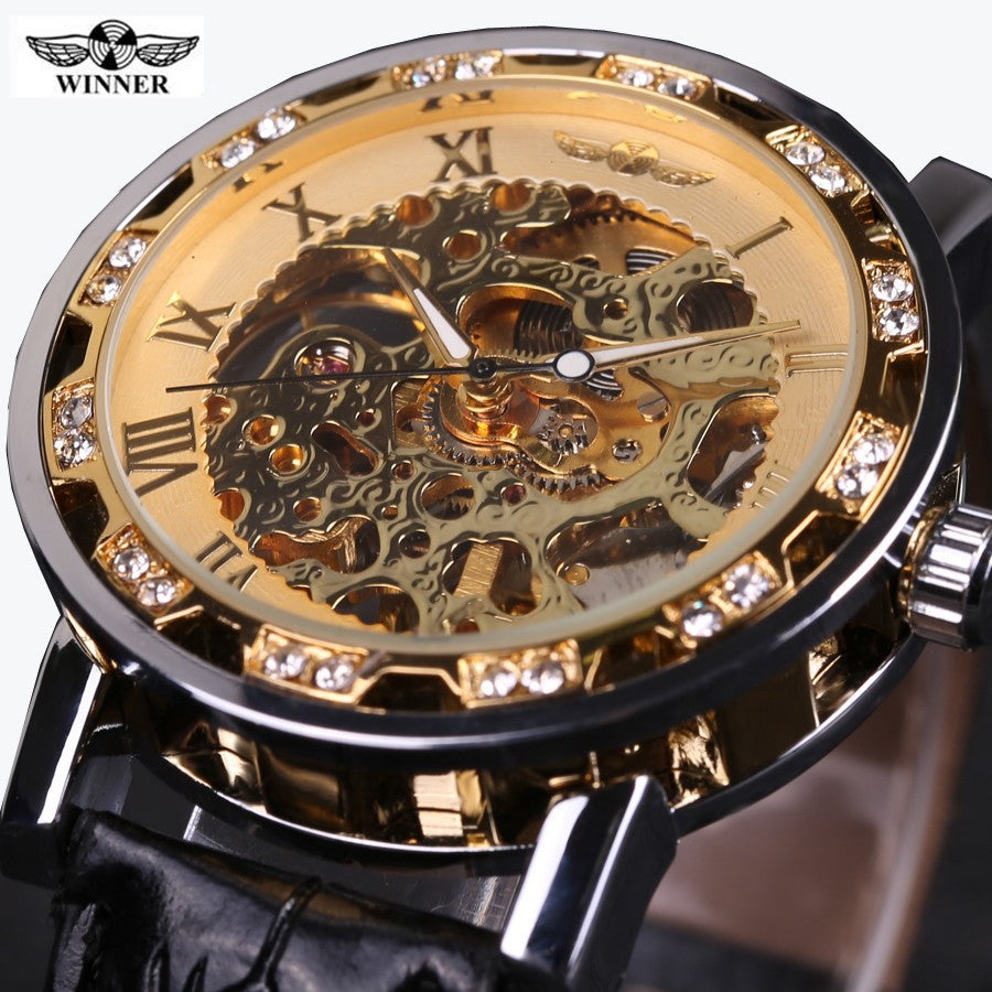 Skeleton Mechanical Hand-Wind Watch – 40mm