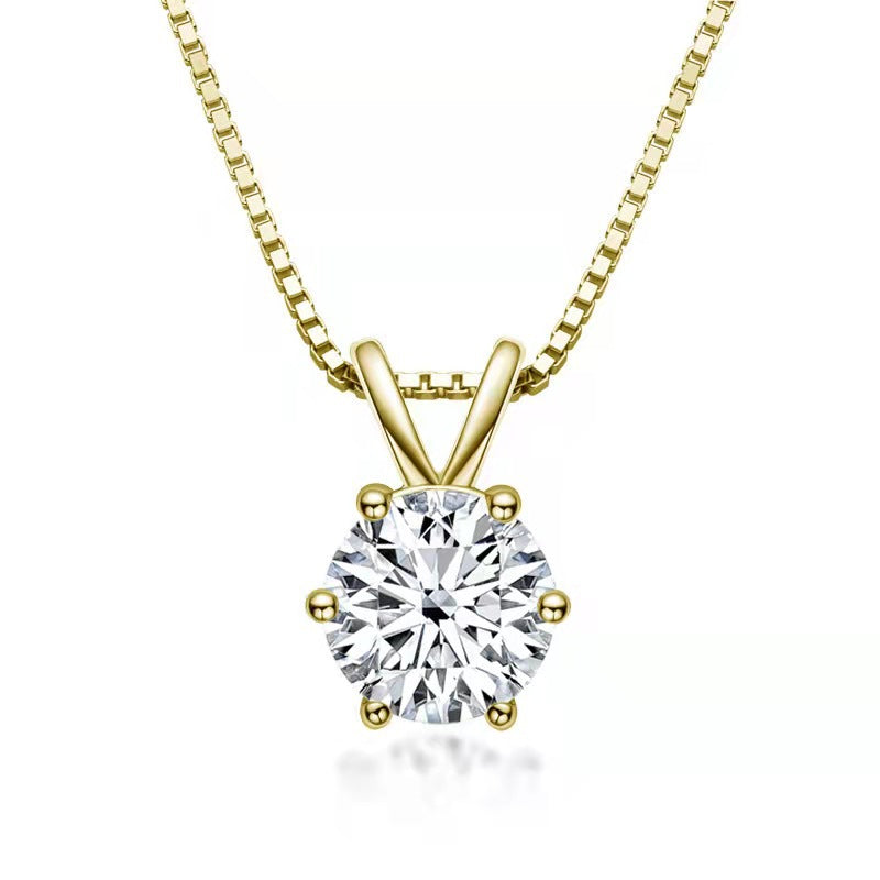 Moissanite Pendant – Elegant Clavicle Chain Jewelry