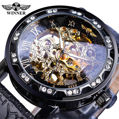 Skeleton Mechanical Hand-Wind Watch – 40mm