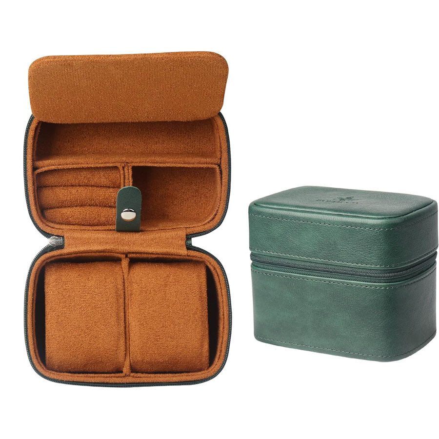 Premium Lychee-Pattern Leather Watch & Jewelry Case