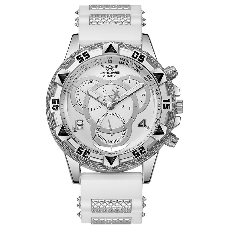 47mm Sports Quartz Watch With A Silicone Strap