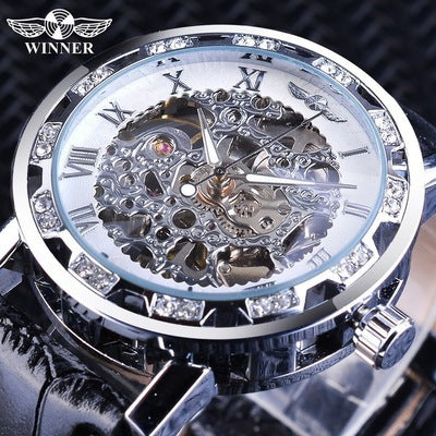Skeleton Mechanical Hand-Wind Watch – 40mm