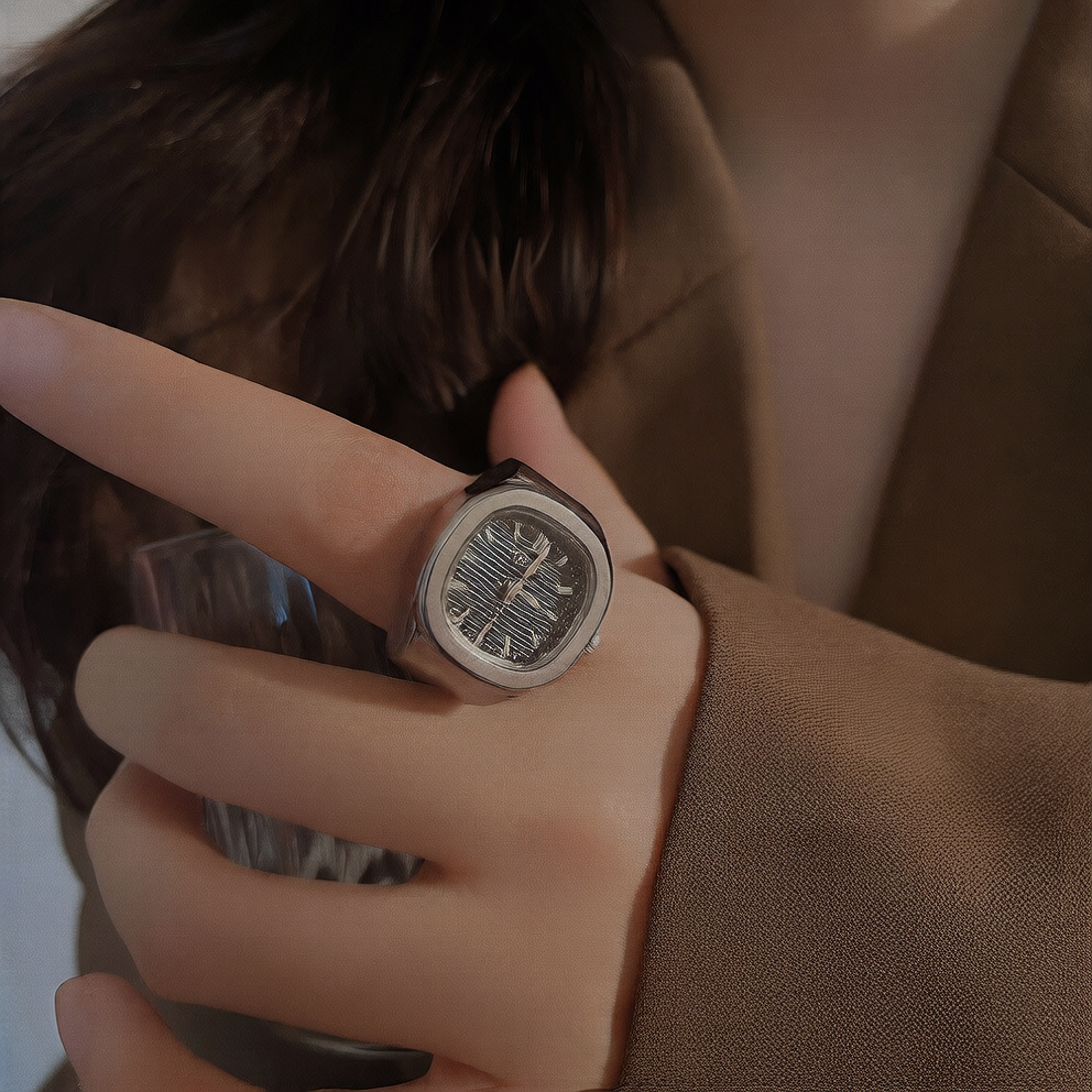 Square Ring Watch – Medieval Style Quartz Accessory