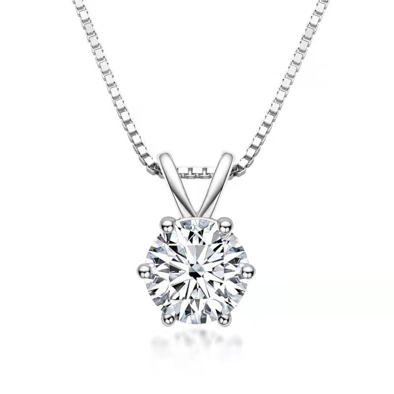 Moissanite Pendant – Elegant Clavicle Chain Jewelry