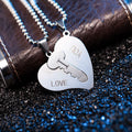 Heart & Key Matching Necklace – Stainless Steel Couples Jewelry
