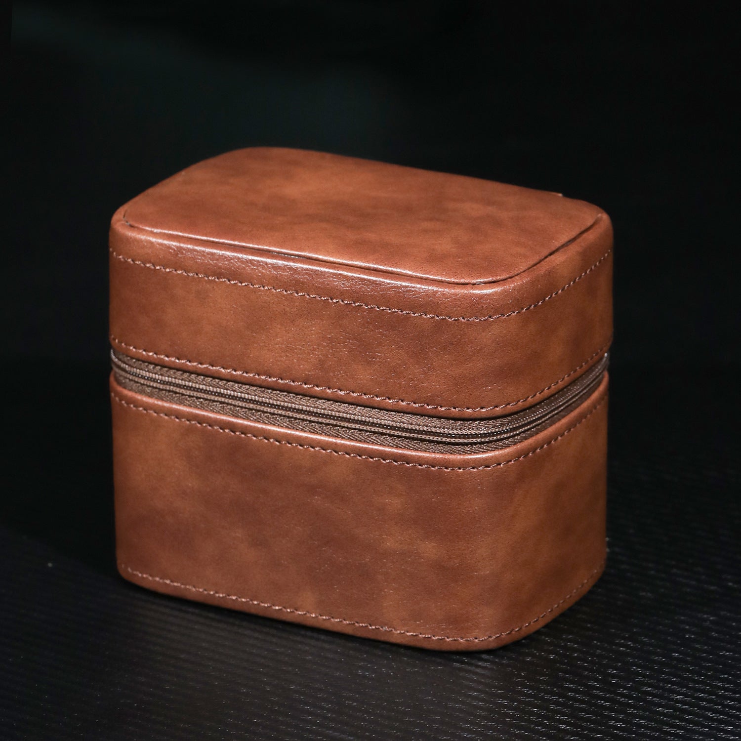 Premium Lychee-Pattern Leather Watch & Jewelry Case